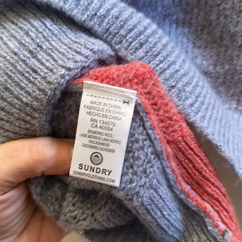 Sundry Colorblock Sweater - Picture 9 of 9